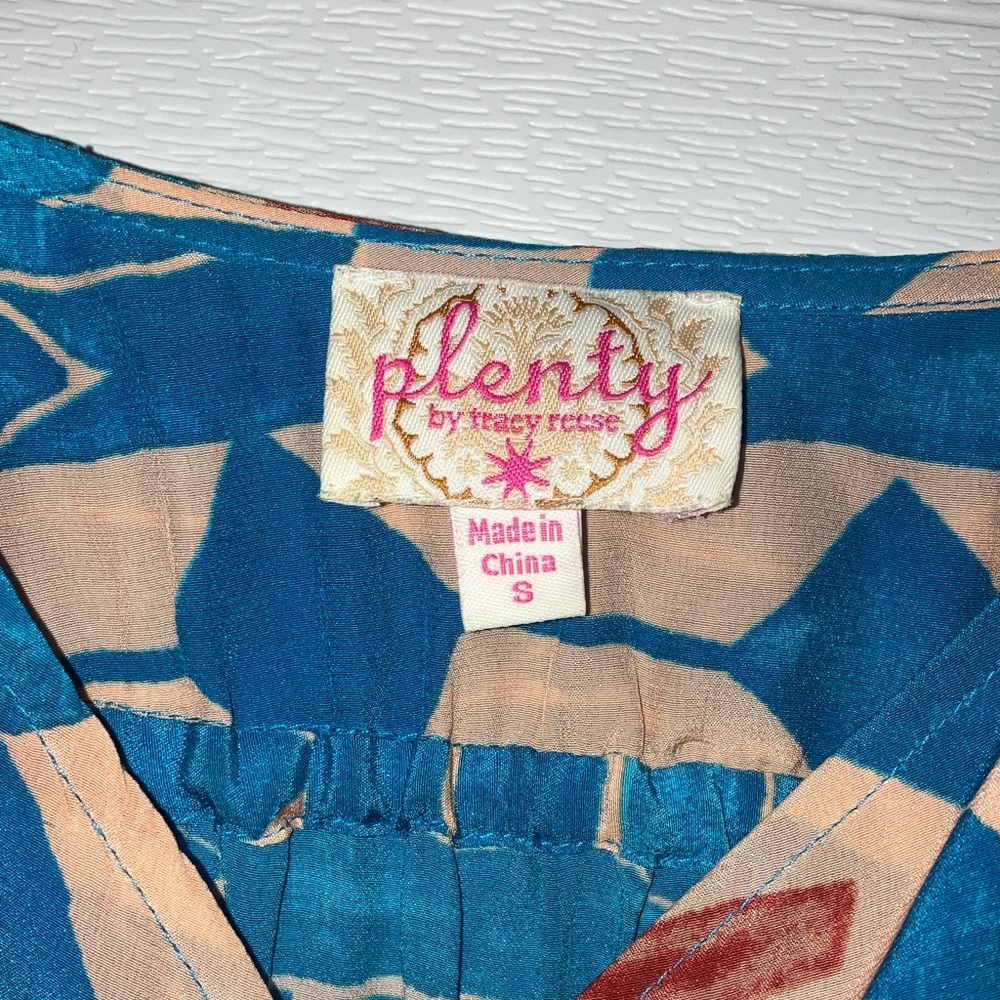 FLASH SALE! Plenty by Tracy Reese Blue and Orange Patterned Maxi Dress - Picture 5 of 10